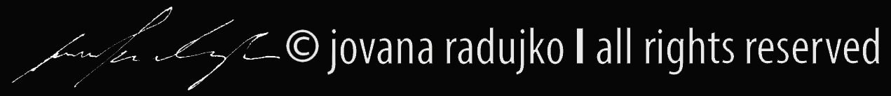 Signature of architect and artist Jovana Radujko