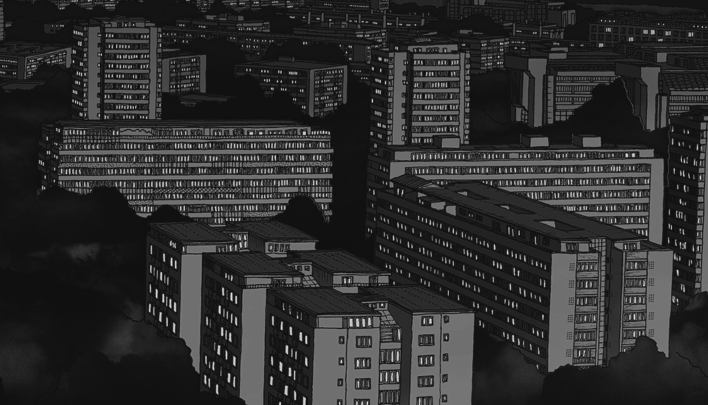 Genex 360 view drawings by Jovana Radujko, Brutalizam i Renesansa