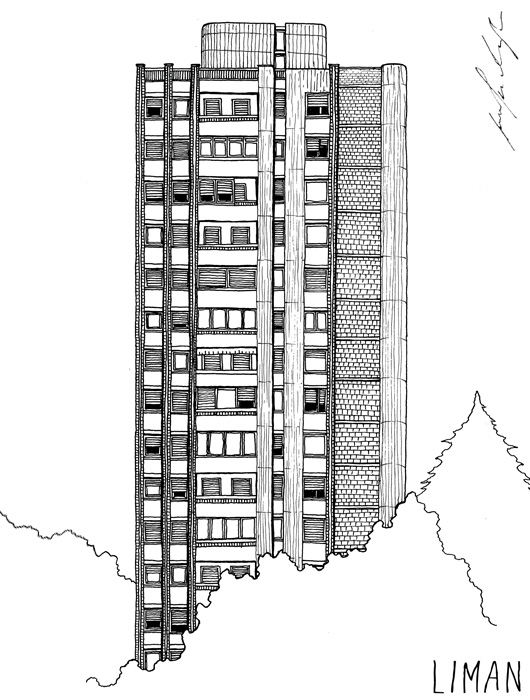 Jovana Radujko drawings for Codecentric project by Sonja Brstina, Gradnja