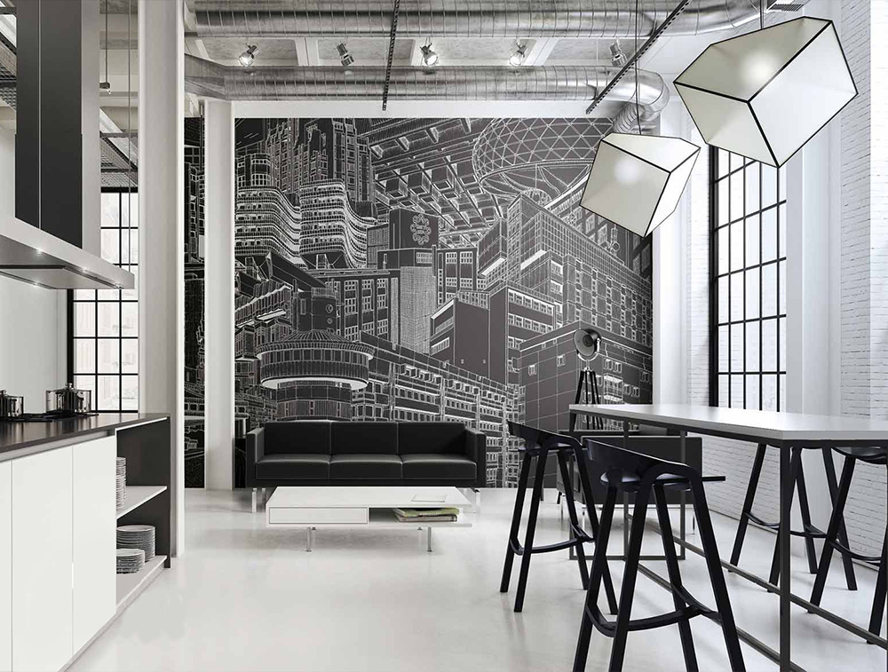 Jovana Radujko wallpaper drawing for Marahome x Marburg Tapetenfabrik