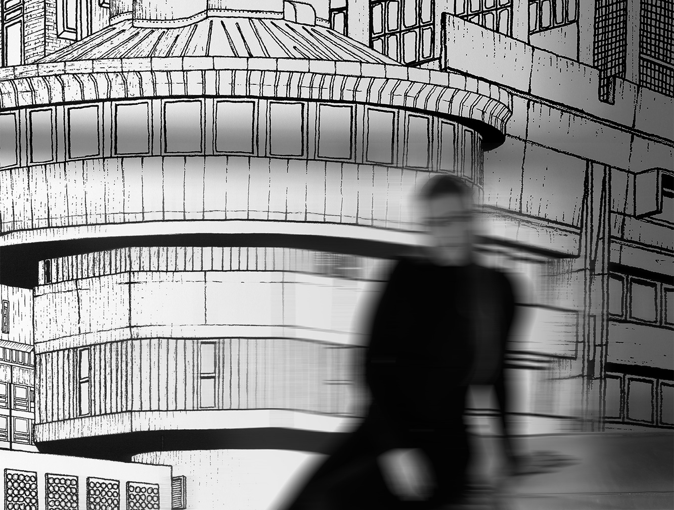 Jovana Radujko wallpaper drawing for Marahome x Marburg Tapetenfabrik