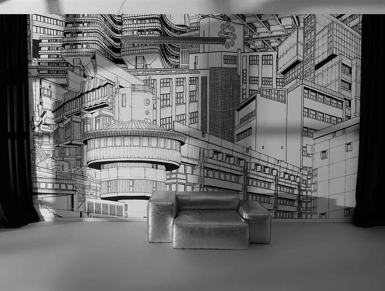 Jovana Radujko wallpaper drawing for Marahome x Marburg Tapetenfabrik