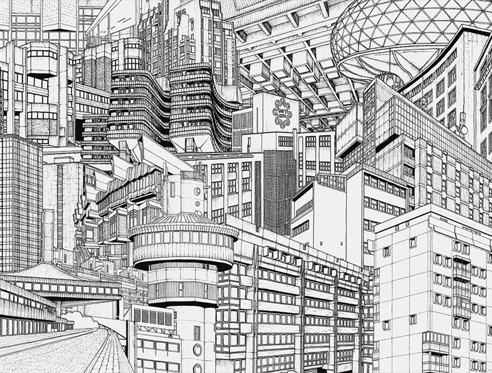 Jovana Radujko wallpaper drawing for Marahome x Marburg Tapetenfabrik