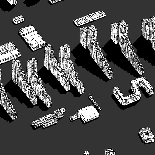 Map of New Belgrade drawing by Jovana Radujko
