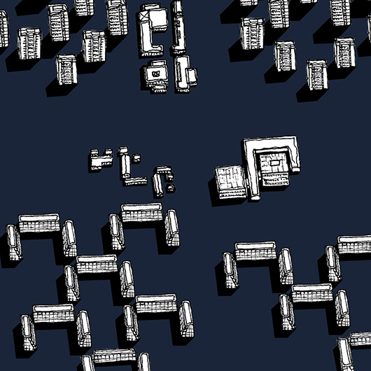 Map of New Belgrade drawing by Jovana Radujko