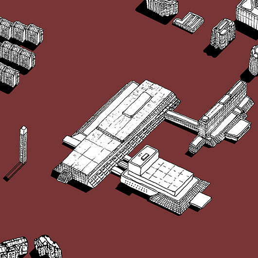 Map of New Belgrade drawing by Jovana Radujko