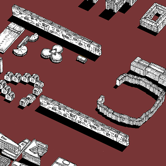 Map of New Belgrade drawing by Jovana Radujko