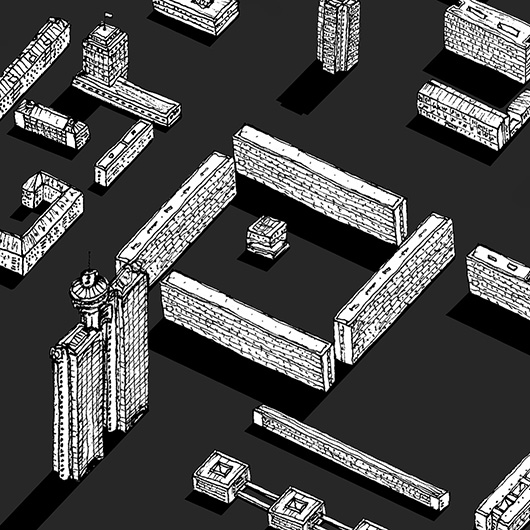 Map of New Belgrade drawing by Jovana Radujko